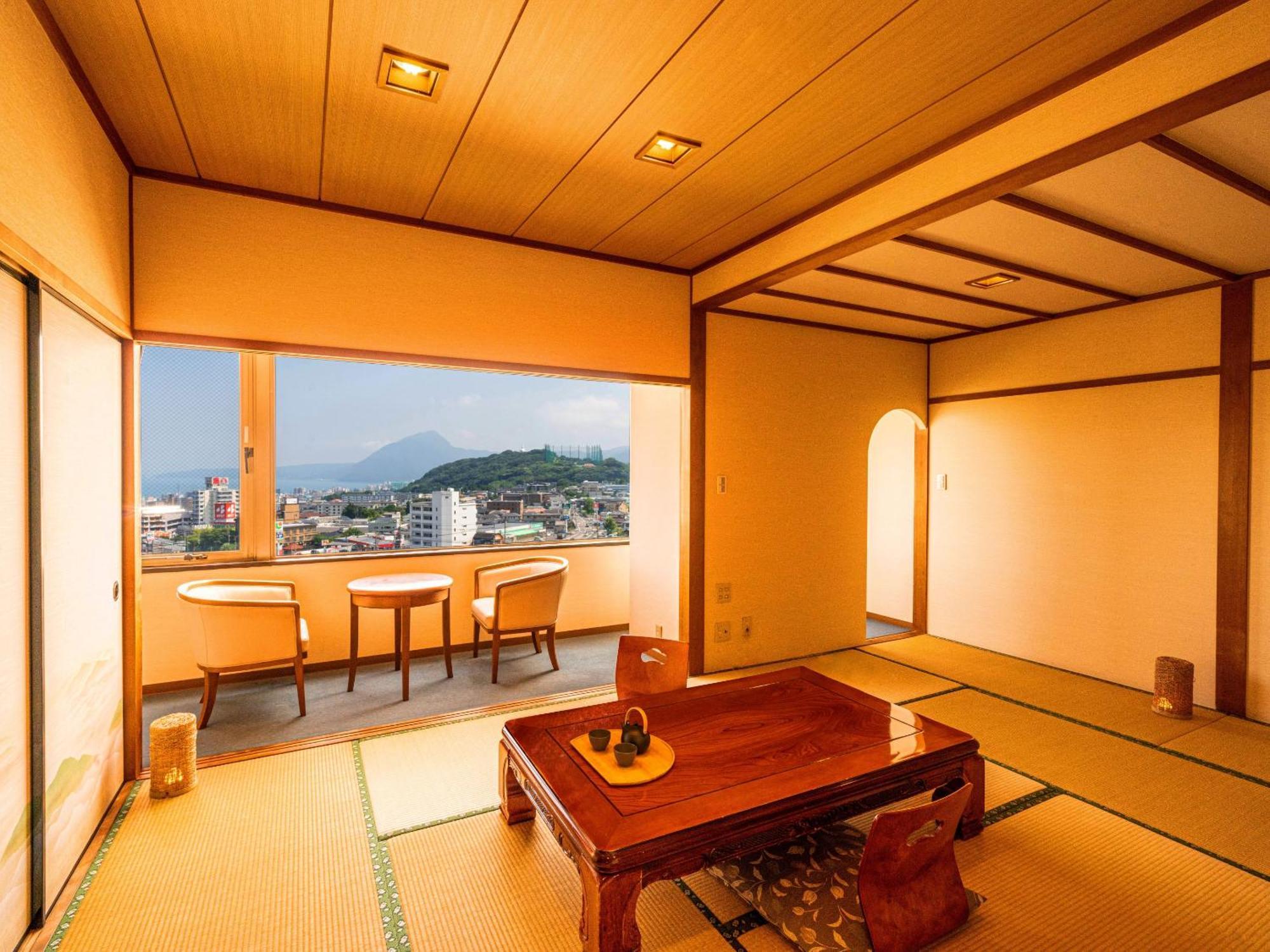 Ooedo Onsen Monogatari Premium Hotel Fugetsu Beppu Rom bilde